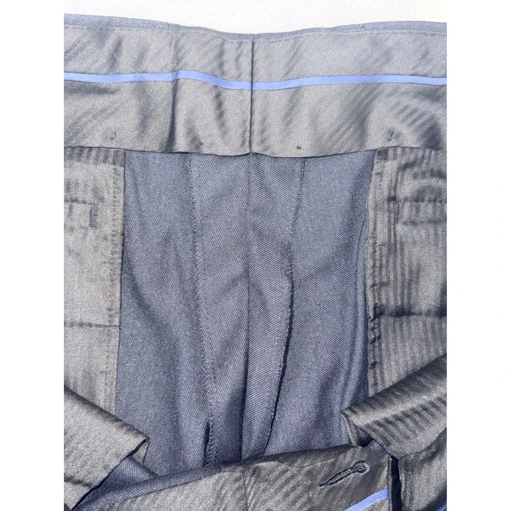Lauren Ralph‎ Lauren Mens 34X34 Navy Blue Stretch Dress Pants Flat Front Solid